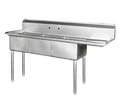Blue Air BS3-18-12/R Sink, (3) Three Compartment