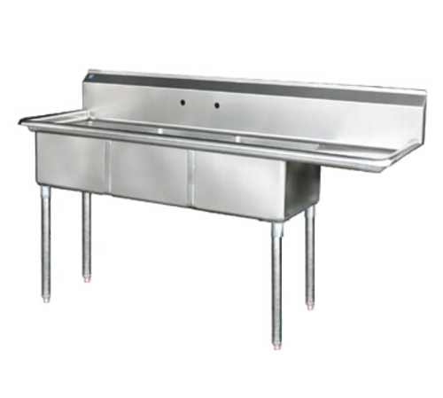 Blue Air BS3-18-12/R Sink, (3) Three Compartment