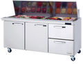 Blue Air BLMT72-D2R-HC Refrigerated Counter, Mega Top Sandwich / Salad Unit