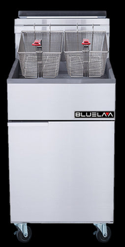 Blue Air BLF5-NG Fryer, Gas, Floor Model, Full Pot