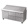 Blue Air BLMT72-D4RM-HC Refrigerated Counter, Mega Top Sandwich / Salad Unit