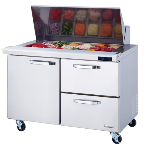Blue Air BLMT48-D2R-HC Refrigerated Counter, Mega Top Sandwich / Salad Unit