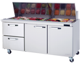Blue Air BLMT72-D2L-HC Refrigerated Counter, Mega Top Sandwich / Salad Unit