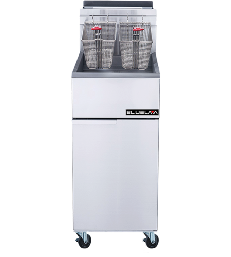 Blue Air BLF4-NG Fryer, Gas, Floor Model, Full Pot