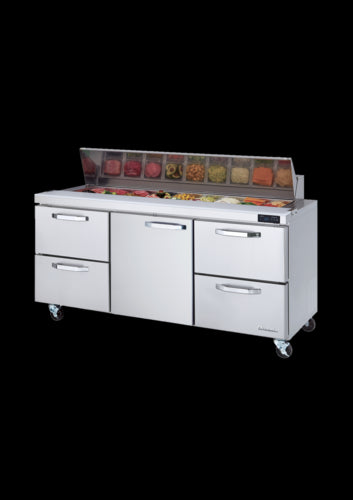 Blue Air BLPT72-D4RL-HC Refrigerated Counter, Sandwich / Salad Unit