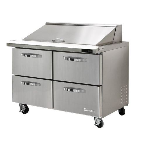 Blue Air BLMT48-D4-HC Refrigerated Counter, Mega Top Sandwich / Salad Unit