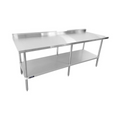 Sapphire SMTEB16-2496S Work Table,  85" - 96", Stainless Steel Top