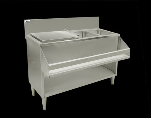 Omcan 48618 Underbar Ice Bin/Cocktail Station, Sink Combo