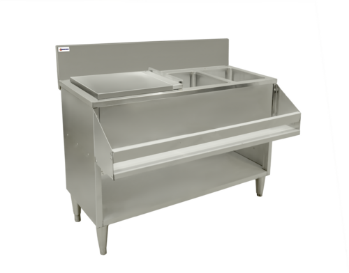 Omcan 48618 Underbar Ice Bin/Cocktail Station, Sink Combo