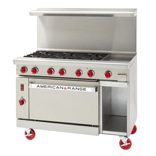 American Range ARGF-8B-126L-SBR Range, 48" Restaurant, Gas
