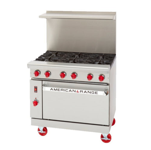 American Range ARGF-12G-4B-C Range, 36" Restaurant, Gas