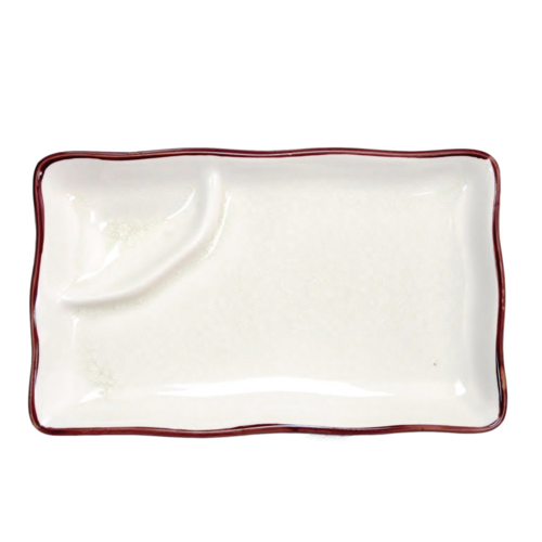 CAC 666-77-W Plate/Platter, Compartment, China