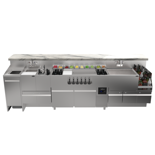Krowne AL24-AL122-R Underbar Ice Bin/Cocktail Station, Blender Station