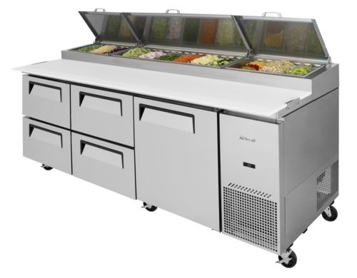Turbo Air TPR-93SD-D4-N Refrigerated Counter, Pizza Prep Table