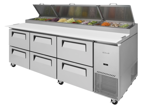 Turbo Air TPR-93SD-D6-N Refrigerated Counter, Pizza Prep Table