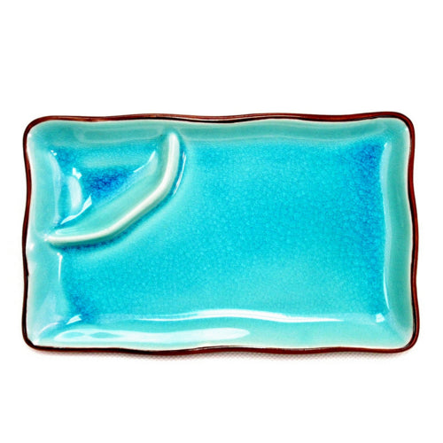 CAC 666-77-BLU Plate/Platter, Compartment, China