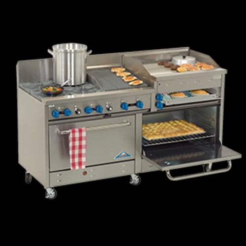 Comstock-Castle 2F330-2.5RB-30B Range, 72" Restaurant, Gas