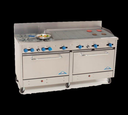 Comstock-Castle 2F330-6RB Range, 72" Restaurant, Gas