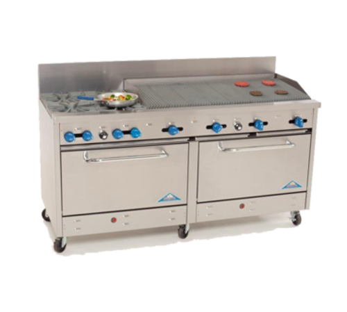 Comstock-Castle 2F330-6RB Range, 72" Restaurant, Gas