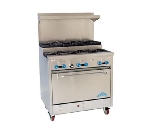 Comstock-Castle FSU330 Range, 36" Restaurant, Gas