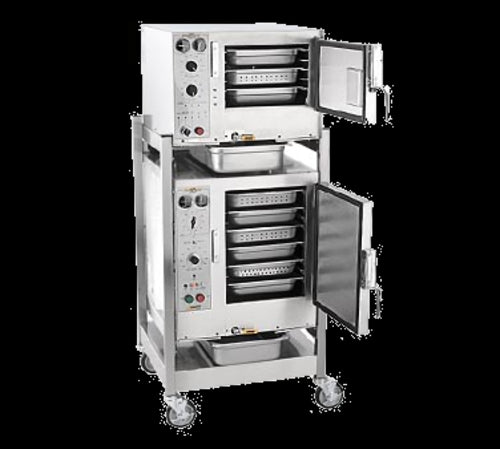AccuTemp S3/S62403D110 DBL Steamer, Convection, Electric, Boilerless, Floor Model