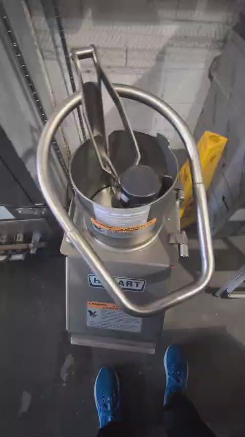 Used Hobart FP300i-1 continuous feed food processor. Processes up to 88 lb/min. 208-240V 3 phase. Fully tested, ready to ship.